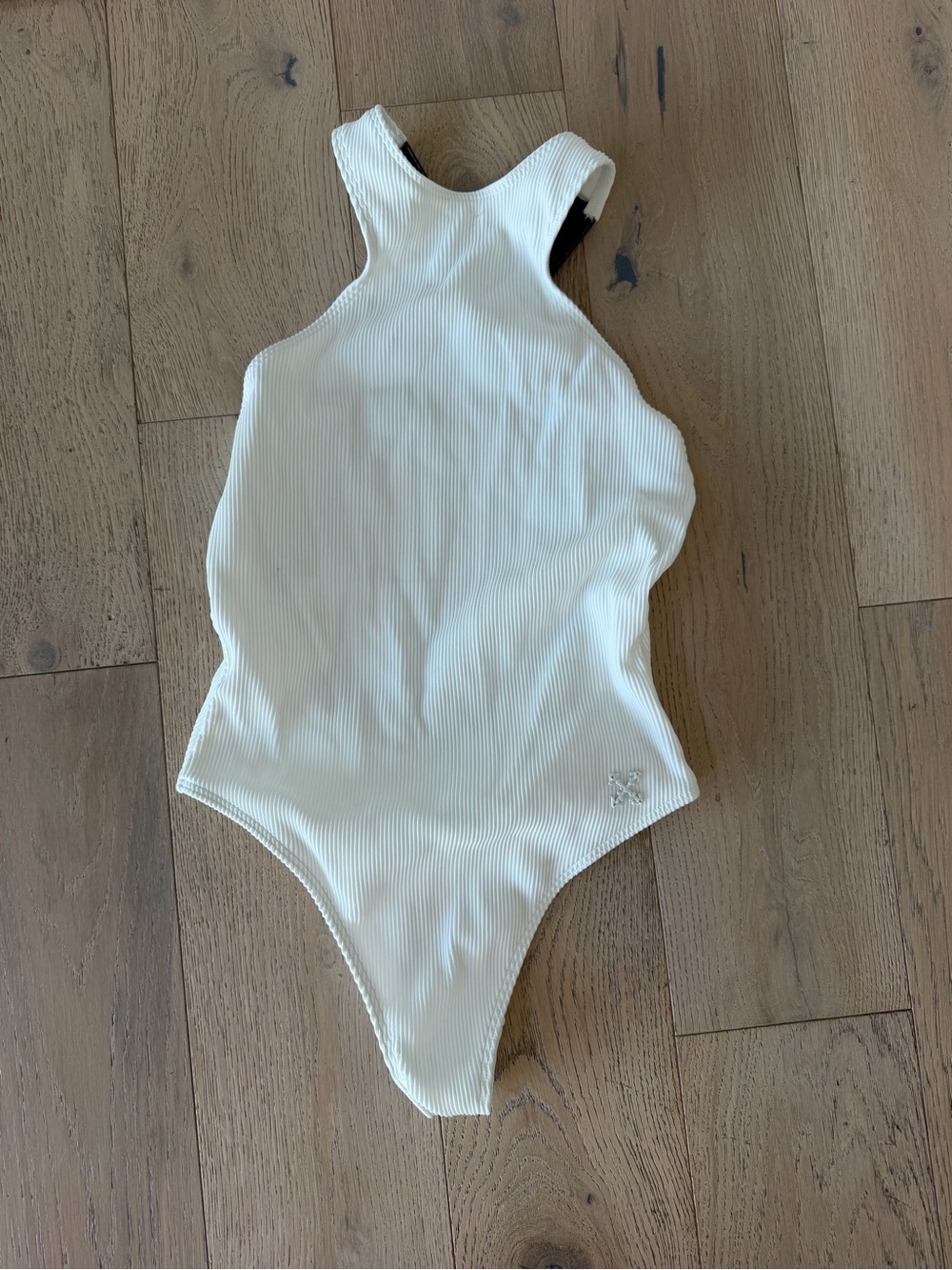Off-White White Ribbed Halter Large - Picture 3 of 6